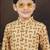Yellow rayon degital printed kurta and silk dupion pajama for kids