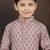 Brown rayon degital printed kurta and silk dupion pajama for kids