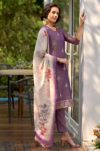 Tissue kurta with bottom dupatta