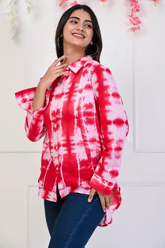 cotton mulmul tie n die shirts