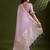 Lavender Color All Over Gota-patti Weaves Checks Work Tissue Linen Silk Saree 