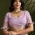 Lavender Color All Over Gota-patti Weaves Checks Work Tissue Linen Silk Saree 