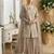 Grey embroidery, stone & beads work georgette a-line kurti sharara suit - free size stitching (size upto 42")