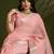 Peach Color All Over Gota-patti Weaves Checks Work Tissue Linen Silk Saree 