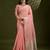 Peach Color All Over Gota-patti Weaves Checks Work Tissue Linen Silk Saree 