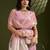 Pink Color All Over Gota-patti Weaves Checks Work Tissue Linen Silk Saree 