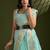 Sky Blue Color All Over Gota-patti Weaves Checks Work Tissue Linen Silk Saree 