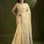 Light Yellow Color All Over Gota-patti Weaves Checks Work Tissue Linen Silk Saree 