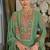 green chinon SILK  embroidery party wear suit set  