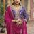 PURPLE HEAVY CHINON EMBROIDERY PARTY WEAR SUIT 