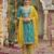GREEN CHINON SILK PARTY WEAR EMBROIDERY PARTY WEAR SUIT SET 