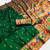 Green  faux banarasi silk saree with paithani rich weaved pallu and blouse