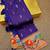 Violet silk blend saree with paithani weaved pallu and blouse