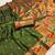 Parrot green silk blend saree with paithani weaved pallu and blouse