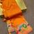 Orange  silk blend saree with paithani weaved pallu and blouse