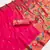 Pink green silk blend saree with paithani weaved pallu and blouse