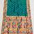 Teal blue silk blend saree with paithani weaved pallu and blouse