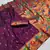 Wine silk blend saree with paithani weaved pallu and blouse