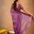 Purple tissue cotton handloom saree with unstitched blouse