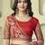 Red chiffon embroidered saree with blouse piece