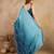 Trendmalls morpeach satin ombre pattern dual shade saree with unstitch blouse