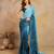 Trendmalls morpeach satin ombre pattern dual shade saree with unstitch blouse