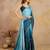 Trendmalls morpeach satin ombre pattern dual shade saree with unstitch blouse