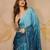 Trendmalls morpeach satin ombre pattern dual shade saree with unstitch blouse