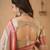 Beige red tissue cotton handloom saree with unstitched blouse piece