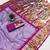 Lavender silk blend saree with paithani weaved pallu and blouse