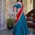 teal Zari Weaving Vichitra Silk Lehenga Choli