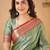 Greenred tissue cotton handloom saree with unstitched blouse piece
