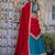teal Zari Weaving Vichitra Silk Lehenga Choli