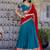 teal Zari Weaving Vichitra Silk Lehenga Choli