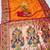 Orange silk blend saree with paithani weaved pallu and blouse