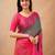 Grey tissue cotton handloom saree with unstitched blouse piece