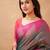 Grey tissue cotton handloom saree with unstitched blouse piece
