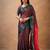Purple tissue cotton handloom saree with unstitched blouse piece