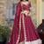 salmon  Zari Weaving Vichitra Silk Lehenga Choli
