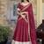 salmon  Zari Weaving Vichitra Silk Lehenga Choli