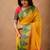 Yellow tissue cotton handloom saree with unstitched blouse piece