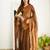 Copper tissue cotton handloom saree with unstitched blouse piece