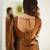 Copper tissue cotton handloom saree with unstitched blouse piece