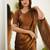 Copper tissue cotton handloom saree with unstitched blouse piece