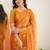 Orange tissue cotton handloom saree with unstitched blouse