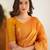 Orange tissue cotton handloom saree with unstitched blouse