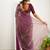 Purple tissue cotton handloom saree with unstitched blouse piece