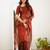 Red tissue cotton handloom saree with unstitched blouse piece