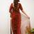 Red tissue cotton handloom saree with unstitched blouse piece