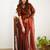 Red tissue cotton handloom saree with unstitched blouse piece